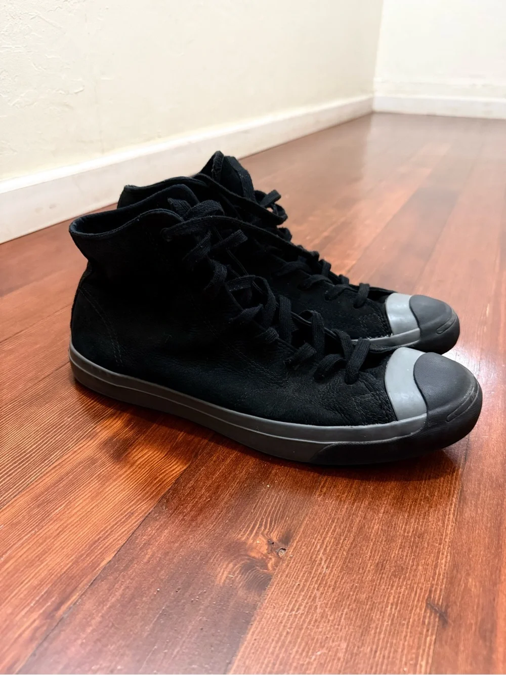 Converse Jack Purcell Jack Mid Monochrome Nubuck in the Black/Charcoal size 13 - Picture 3 of 8